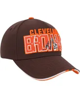 Big Boys and Girls Brown Cleveland Browns On Trend Precurved A-Frame Snapback Hat