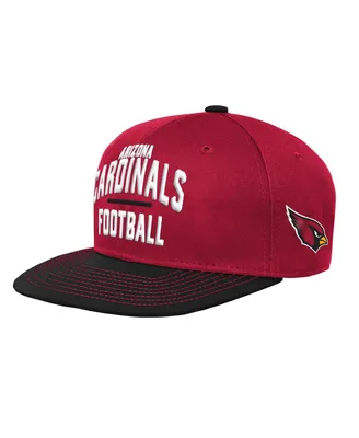 Big Boys and Girls Cardinal, Black Arizona Cardinals Lock Up Snapback Hat
