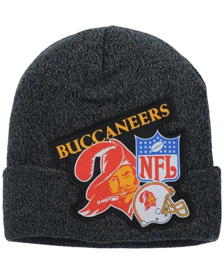 Big Boys and Girls Mitchell & Ness Black Tampa Bay Buccaneers Xl Logo Cuffed Knit Hat