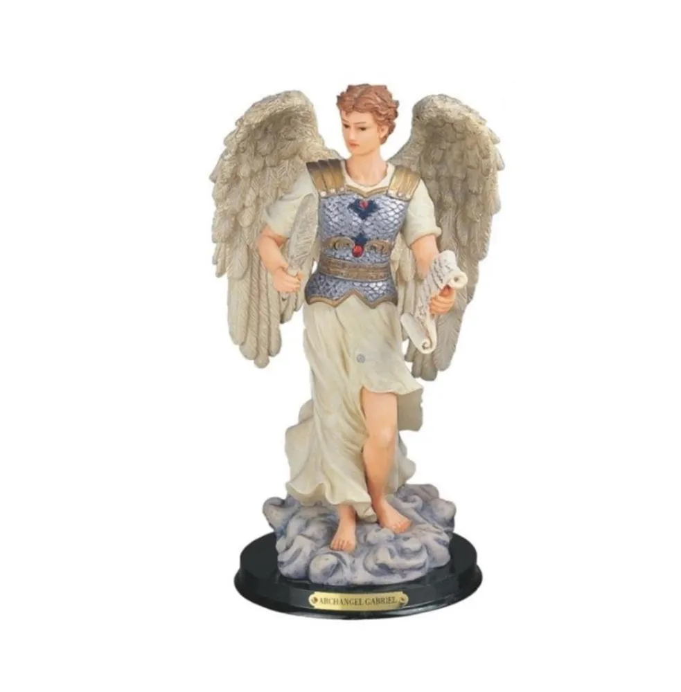 Fc Design 12"H Archangel Gabriel Statue The Messenger Angel Holy Figurine Religious Decoration Home Decor Perfect Gift for House Warming, Holidays and