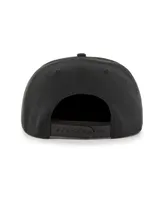 Men's '47 Brand Black Brooklyn Nets Sure Shot Captain Snapback Hat