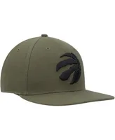 Men's '47 Brand Olive Toronto Raptors Ballpark Camo Captain Snapback Hat