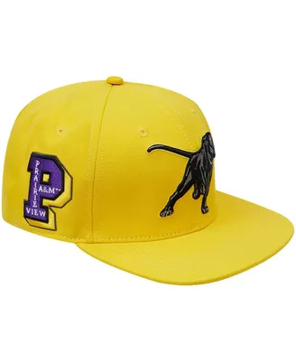 Men's Pro Standard Gold Prairie View A&M Panthers Evergreen Mascot Snapback Hat