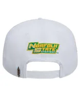 Men's Pro Standard White Norfolk State Spartans Evergreen Wool Snapback Hat