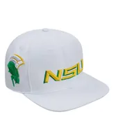 Men's Pro Standard White Norfolk State Spartans Evergreen Wool Snapback Hat