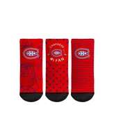 Toddler Boys and Girls Rock Em Socks Montreal Canadiens #1 Fan 3-Pack Crew Socks Set