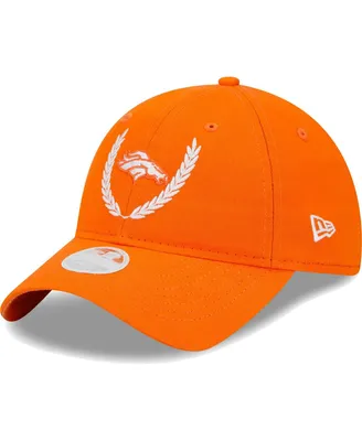 Women's New Era Orange Denver Broncos Leaves 9TWENTY Adjustable Hat