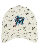 Women's New Era Cream Miami Marlins Chrome Bloom 9TWENTY Adjustable Hat