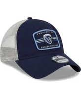 Men's New Era Navy Sporting Kansas City Property 9TWENTY Snapback Hat