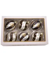 Kurt Adler 80mm Glass Balls, 6 Piece Set