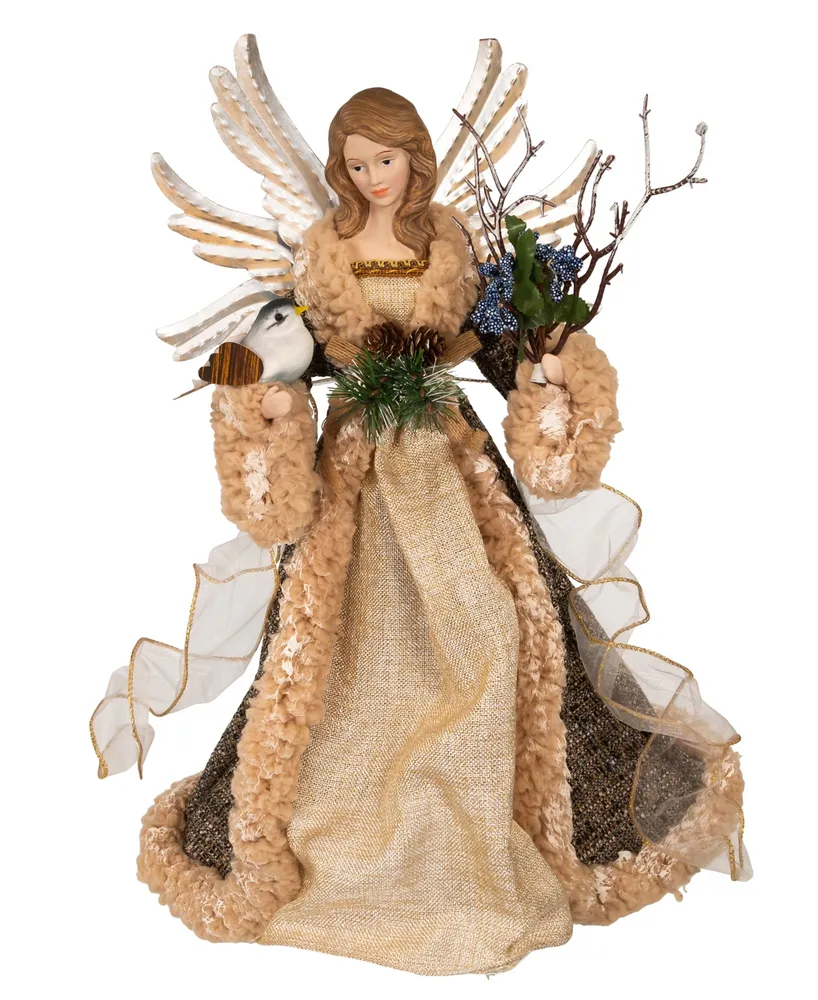 Kurt Adler 16" Rustic Glam Angel Tree Top