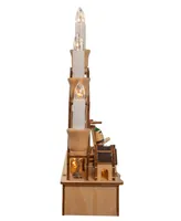 Kurt Adler 10.25" Wooden Led Light-Up Musical and Motion Christmas Village