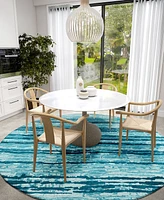 Addison Bravado Outdoor Washable ABV34 8' x Round Area Rug