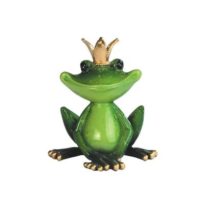 Fc Design 4"W King Frog Statue Frog with Crown Funny Animal Decoration Figurine Home Decor Perfect Gift for House Warming, Holidays and Birthdays