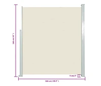 Retractable Side Awning 63"x196.9" Cream