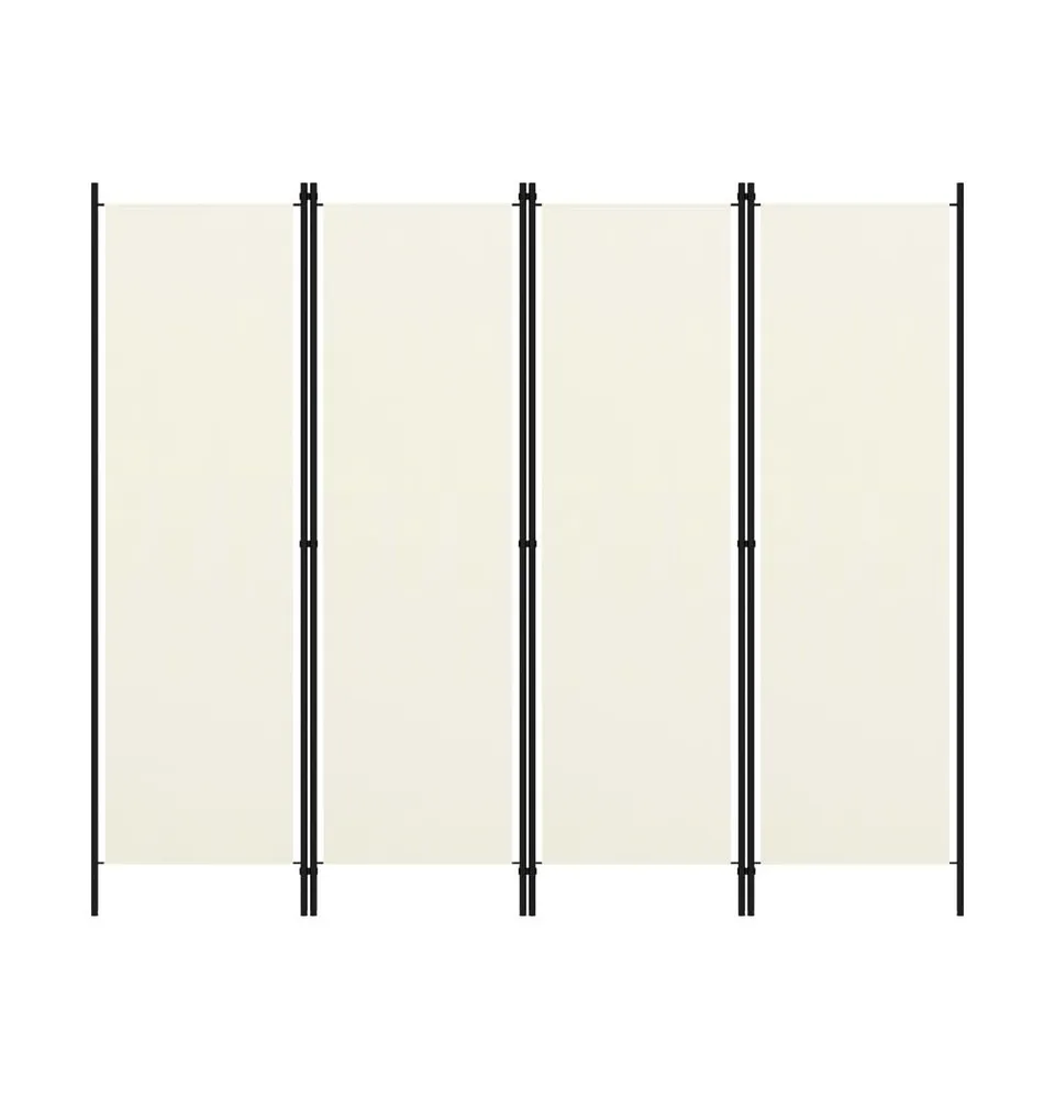 vidaXL 4-Panel Room Divider White 78.7"x70.9"