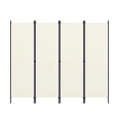 vidaXL 4-Panel Room Divider White 78.7"x70.9"