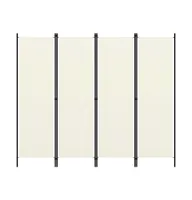 vidaXL 4-Panel Room Divider White 78.7"x70.9"