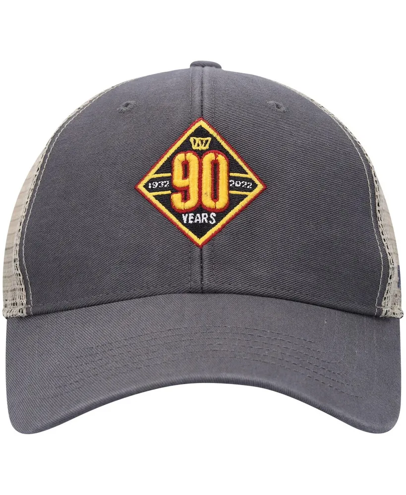Men's '47 Brand Charcoal, Natural Washington Commanders 90th Season Mvp Trucker Snapback Hat