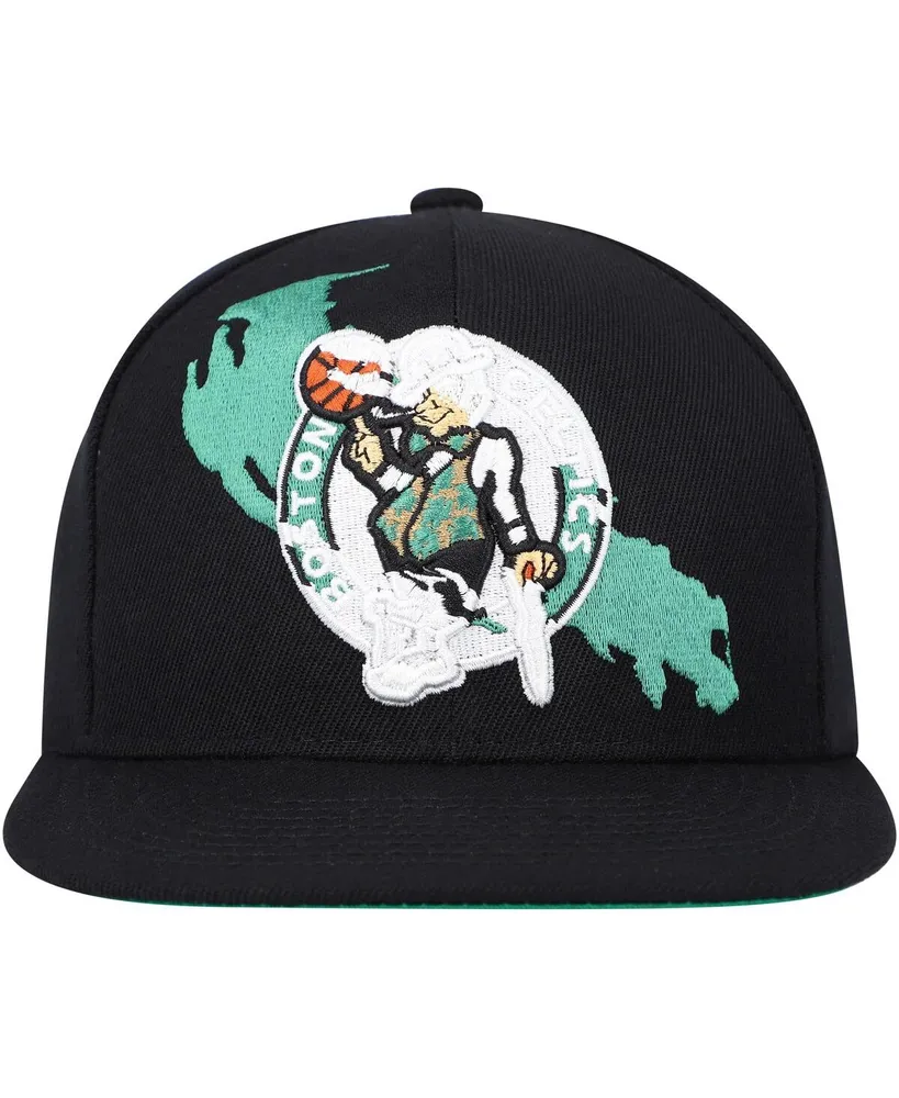Men's Mitchell & Ness Black Boston Celtics Paint By Numbers Snapback Hat