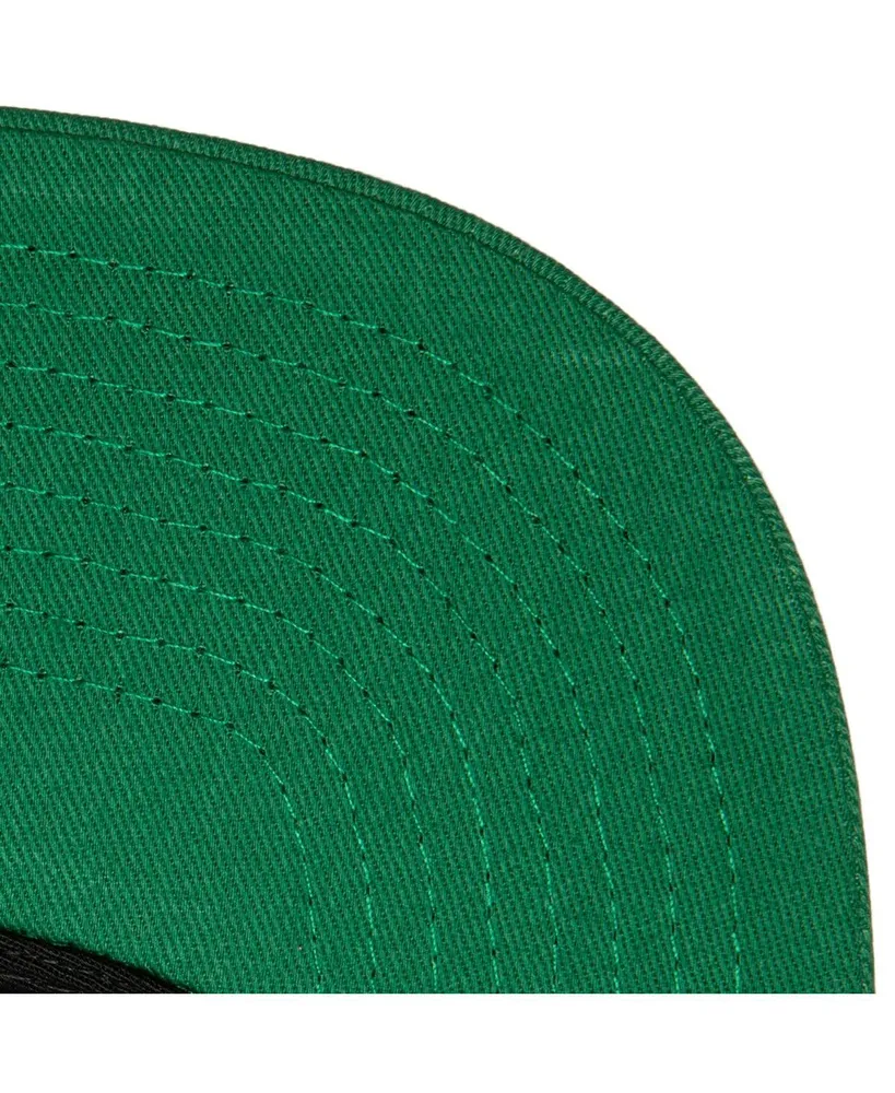 Men's Mitchell & Ness White Boston Celtics Hot Fire Snapback Hat