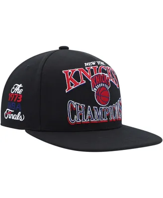 Men's Mitchell & Ness Black New York Knicks Hardwood Classics Soul Champions Era Diamond Snapback Hat