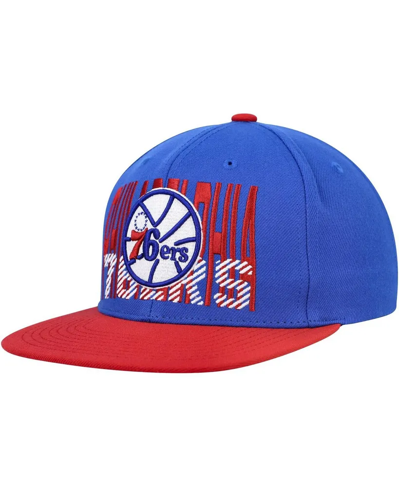 Men's Mitchell & Ness Royal Philadelphia 76ers Soul Cross Check Snapback Hat