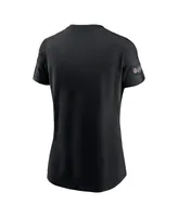 Women's Nike Black New York Giants 2023 Nfl Crucial Catch Sideline Tri-Blend T-shirt
