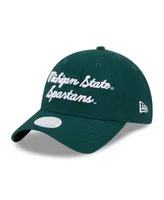 Women's New Era Green Michigan State Spartans Script 9TWENTY Adjustable Hat