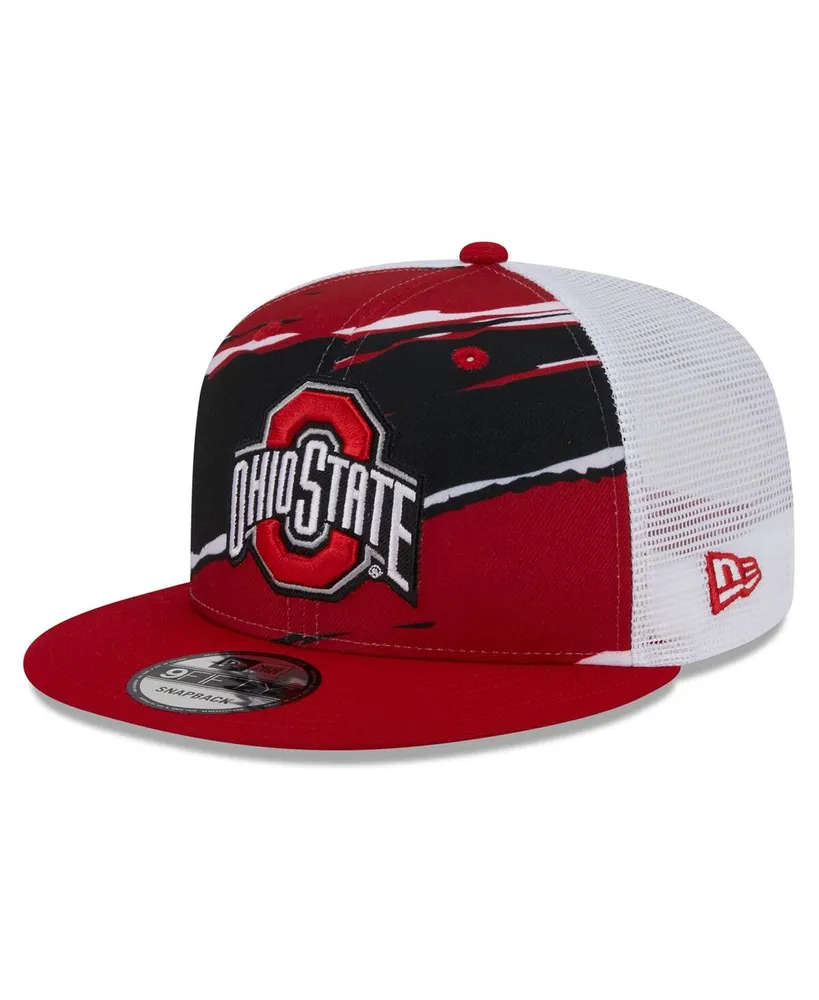 Men's New Era Scarlet Ohio State Buckeyes Tear Trucker 9FIFTY Snapback Hat