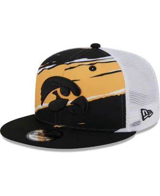 Men's New Era Black Iowa Hawkeyes Tear Trucker 9FIFTY Snapback Hat