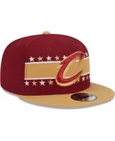 Men's New Era Wine Cleveland Cavaliers Banded Stars 9FIFTY Snapback Hat