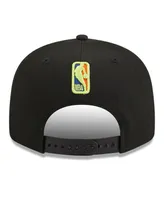 Men's New Era Black Cleveland Cavaliers Neon Pop 9FIFTY Snapback Hat