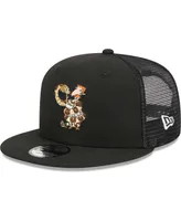 Men's New Era Black The Wild Thornberrys Nigel Thornberry Trucker 9FIFTY Snapback Hat