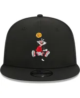 Men's New Era Black Looney Tunes Sylvester Trucker 9FIFTY Snapback Hat