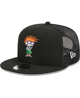 Men's New Era Black Rugrats Chuckie Mesh Trucker 9FIFTY Snapback Hat