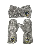 Women's ZooZatz Gray La Galaxy Marled Headband and Mittens Set