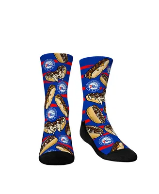 Youth Boys and Girls Rock 'Em Socks Philadelphia 76ers Philly Cheesesteak Crew Socks