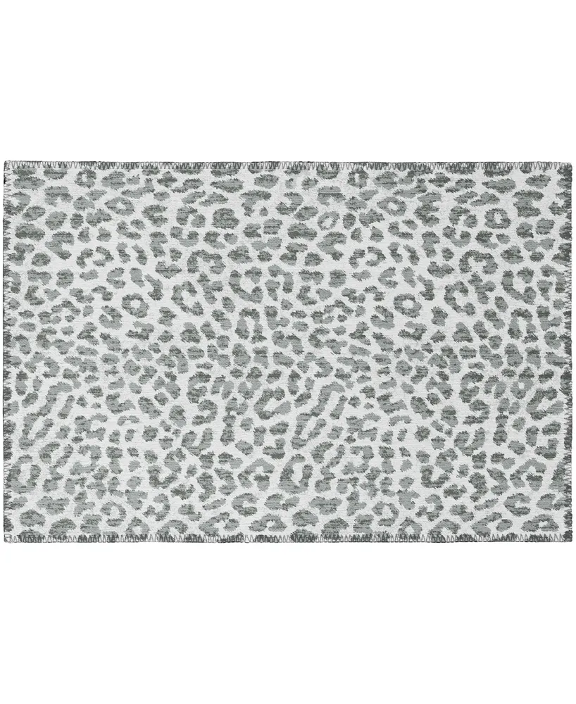 Safari Gold and Black Leopard Animal Print 10' x 14' Non-Skid Area Rug