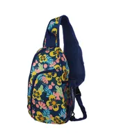 World Traveler Floral 14-Inch Trendy Crossbody Bag for Women