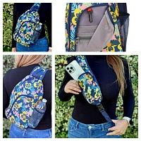 World Traveler Floral 14-Inch Trendy Crossbody Bag for Women