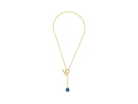 Rivka Friedman Poppy Crystal Teardrop Toggle Lariat Necklace