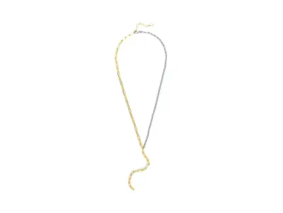 Rivka Friedman Two-Tone Paperclip Lariat Necklace
