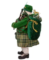 Kurt Adler 10.5" Fabriche Musical Irish Bagpiper Santa