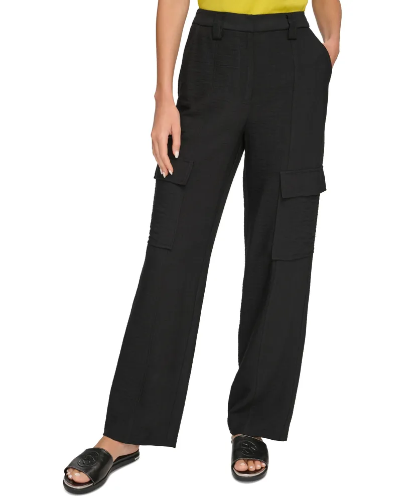 Dkny Women's Essex Plaid Flat-Front Ankle Pants | MainPlace Mall