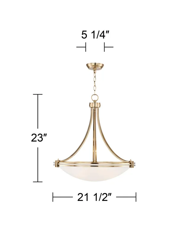 Deco Warm Brass Gold Bowl Small Pendant Chandelier Light Fixture