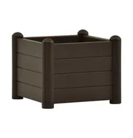 vidaXL Garden Raised Bed Pp Mocha 16.9"x16.9"x13.8"