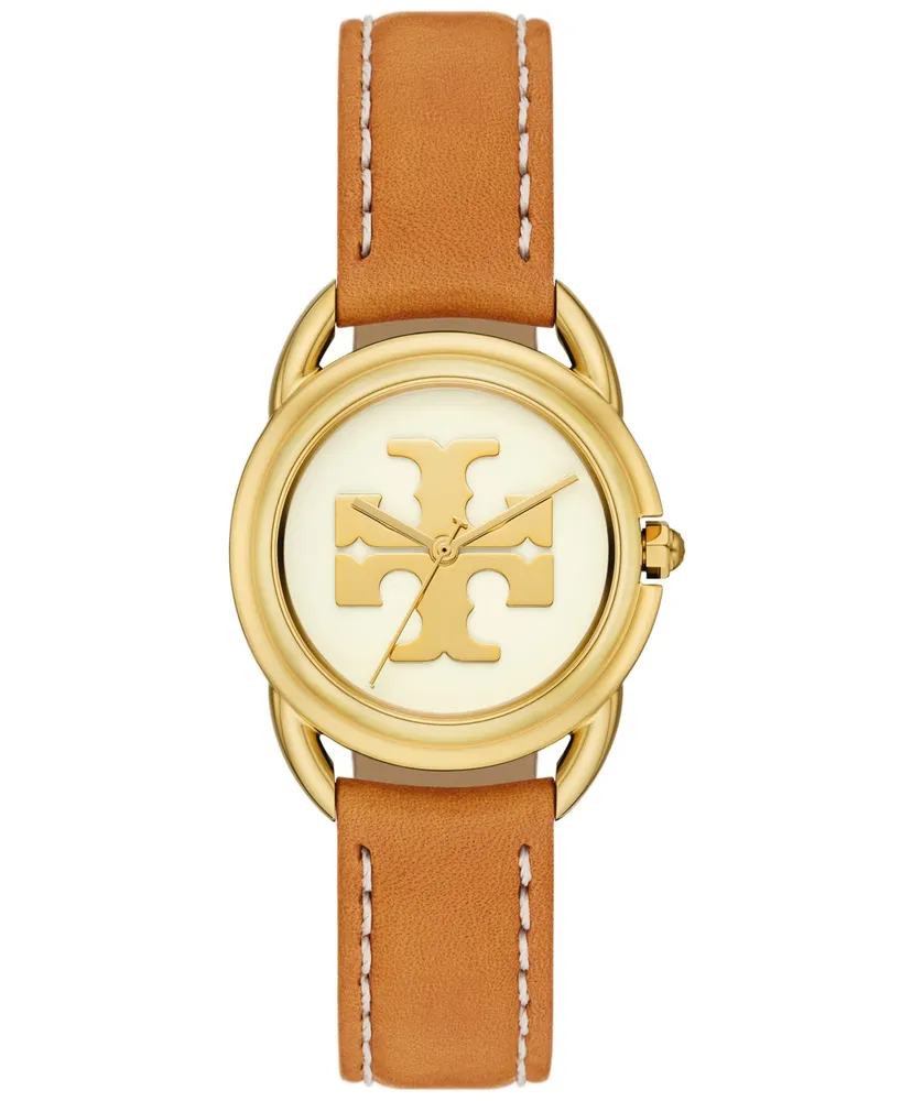 Tory Burch Women's The Miller Brown Leather Strap Watch 32mm