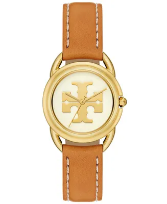 Tory Burch Women's The Miller Brown Leather Strap Watch 32mm