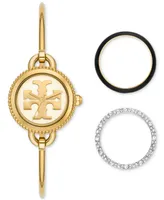 Tory Burch Women's The Miller Gold-Tone Stainless Steel Bangle Bracelet Watch 27mm Set